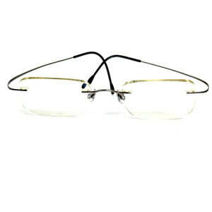 Silhouette Eyeglasses Frame Unisex Adults Matte Black Metal Rimless H19057